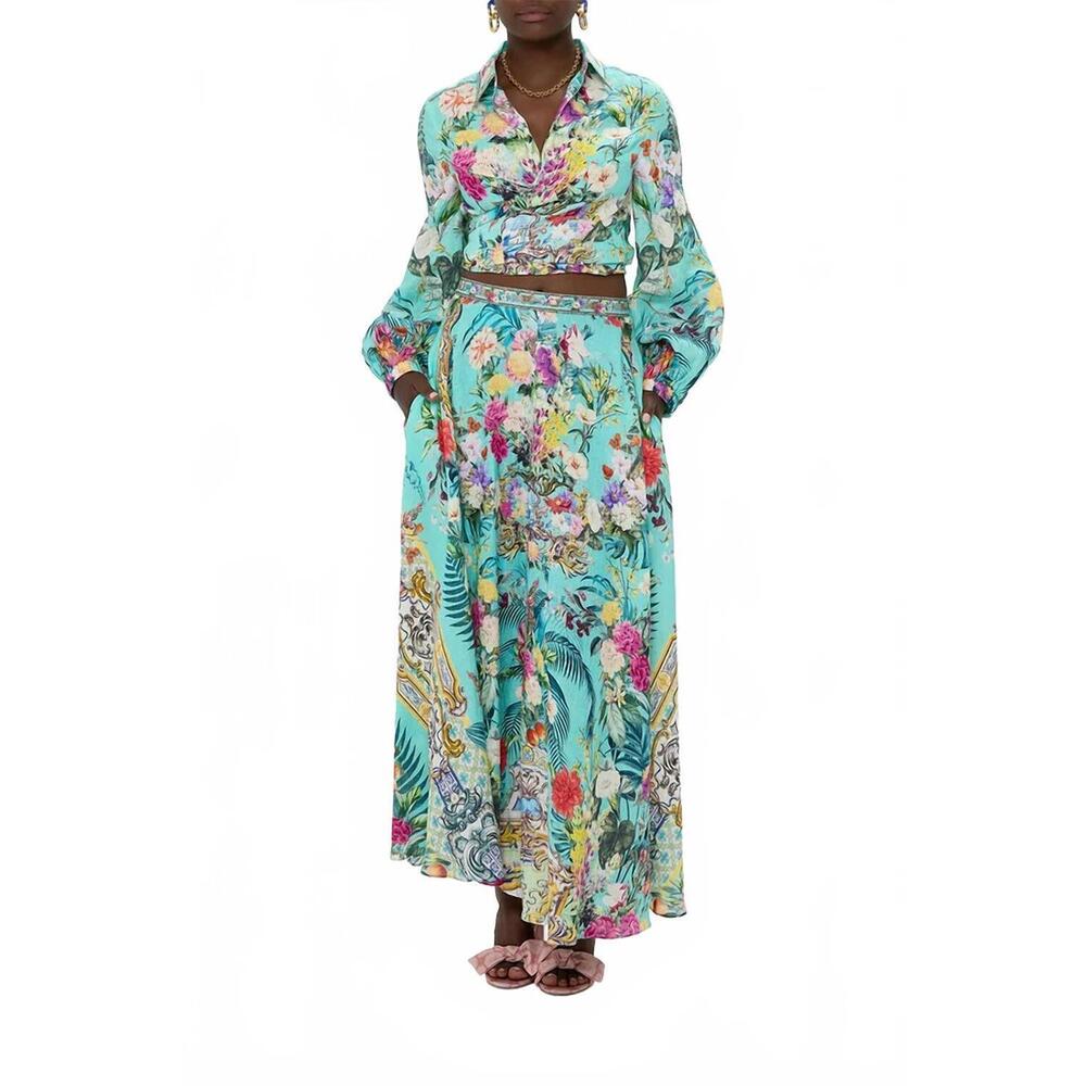 NEW CAMILLA maxi circle skirt in gardens of queluz